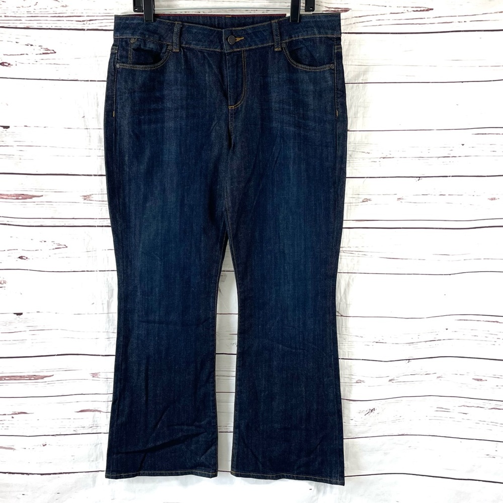 Talbots Jeans Women’s Petite 14P Blue‎ Signature Boot Denim Dark Wash